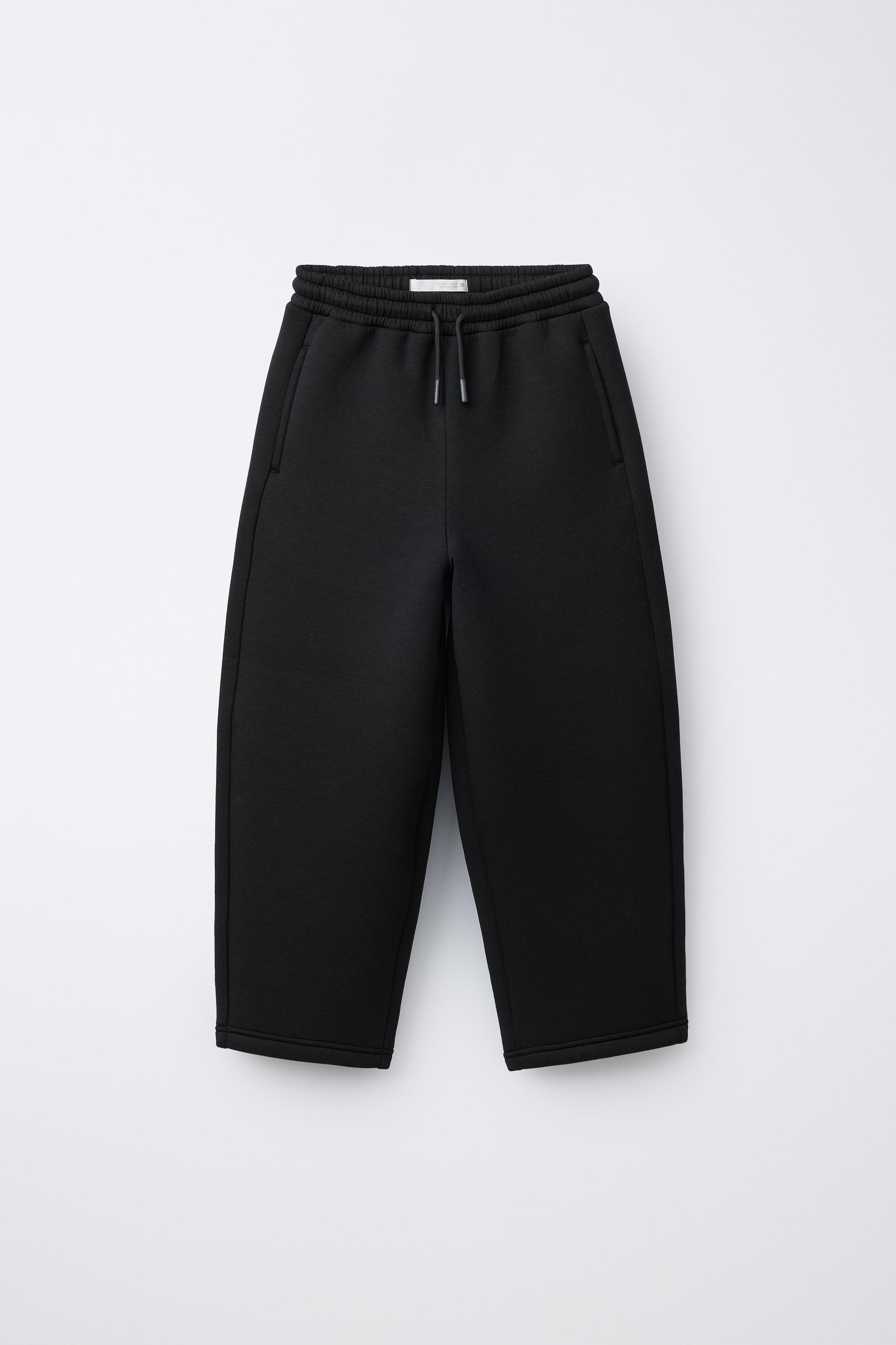 NEOPRENE EFFECT STRAIGHT FIT PANTS